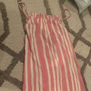 Pink and white dress